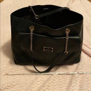 Kate Spade Ex-Large BlackTote with Chain Drop Handle